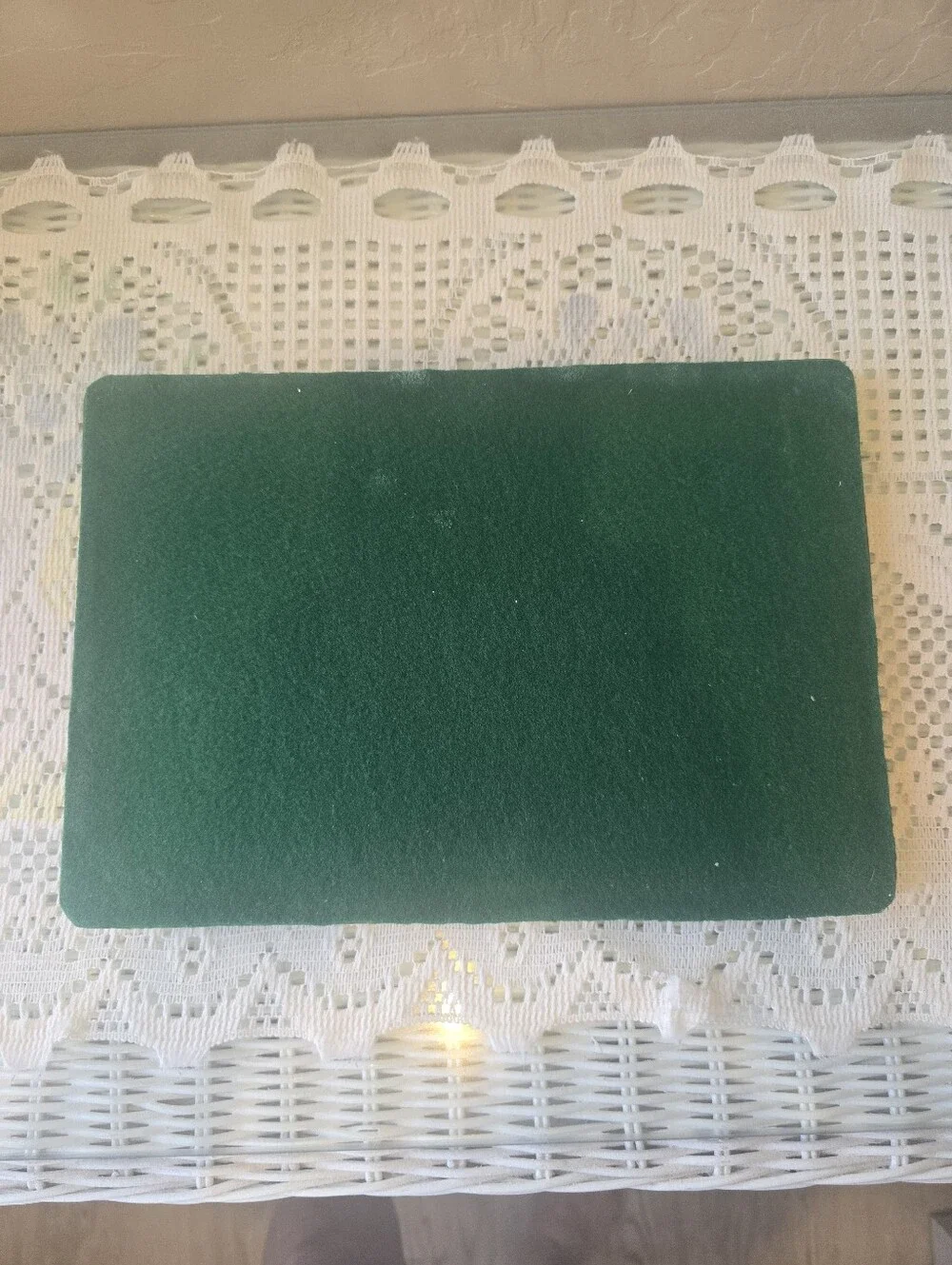 Green Butterfly & Floral Decorative Clutch Tray 11x8
